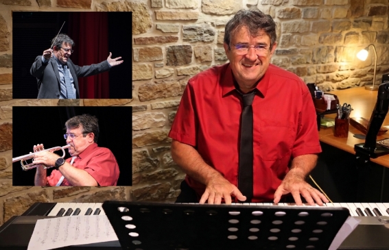 Alain Goy au piano, à la trompette et à la direction musicale